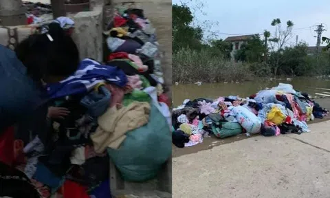 Xem ảnh quần áo từ thiện vứt lề đường, dân mạng tranh cãi cách ủng hộ miền Trung